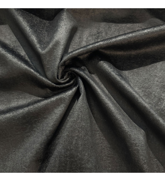 Velvet upholstery fabric, Infinity, Black