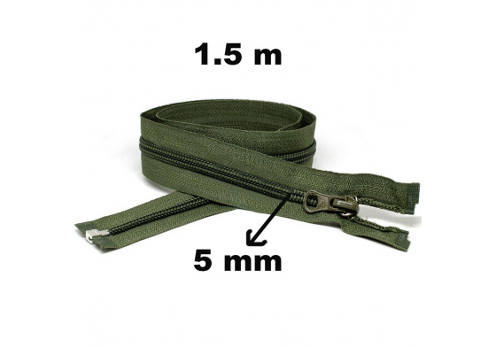 Zamek spiralny Khaki 5 mm (150 cm)