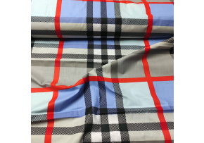 Tkanina bawełniana duża szara kostka