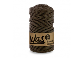 Sznurek bawełniany 3mm, 100m kolor Ciemny brązowy