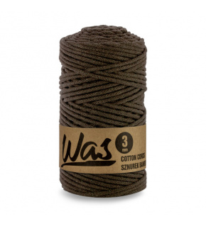 Sznurek bawełniany 3mm, 100m kolor Ciemny brązowy