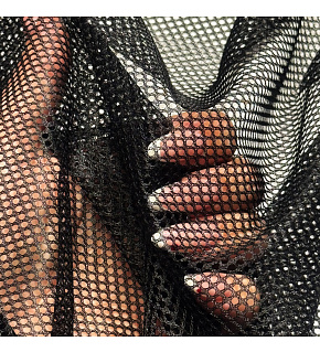 Elastyczna siatka poliestrowa Czarna, oczka 2x2 mm