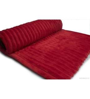Minky paski kolor Czerwony