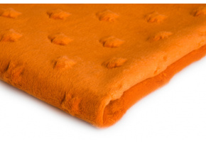 Minky kolor Pomarańczowy ze wzorem gwiazd