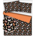Tkanina bawełniana wzór Koty pomarańczowe na czarnym tle 207
