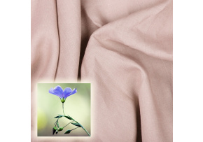 Tkanina lniana naturalna Oskar kolor Stary Różowy265 gr