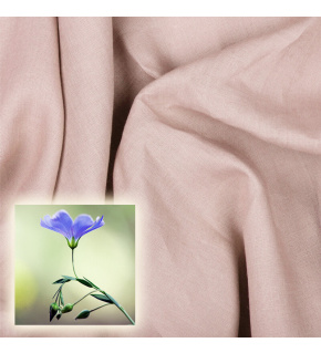 Tkanina lniana naturalna Oskar kolor Stary Różowy265 gr