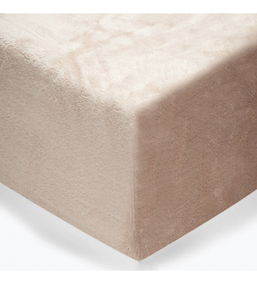 Prześcieradło z mikroflaneli kolor Beżowy 90x200