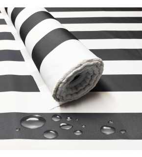 Tkanina Wodoodporna Premium wzór Paski grafitowe
