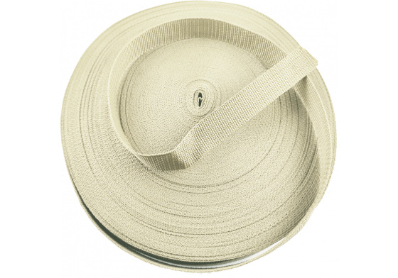 Polypropylénový popruh 30  mm ecru (balení 50 m)