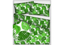 Dekorační dětská bavlněná látka vzor Listy zelené