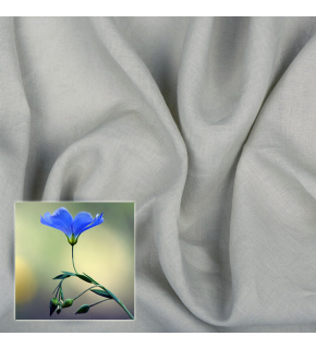 Tkanina lniana naturalna Oskar kolor j.Szary 265 g/m2- 9106