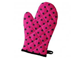 Pikowana rękawica kuchenna, Groszki Różowy