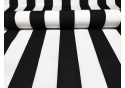 Tissu imperméable PREMIUM motif rayures noirs blanches