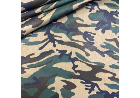 Bavlněná látka vzor moro hnědé bel