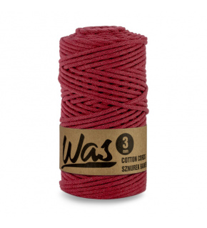 Sznurek bawełniany 3mm, 100m kolor Bordowy