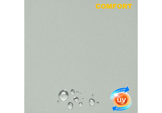 Komfort - látka na zahradní nábytek a polštáře, odolná vůči UV-WR záření, Sv. Šedá