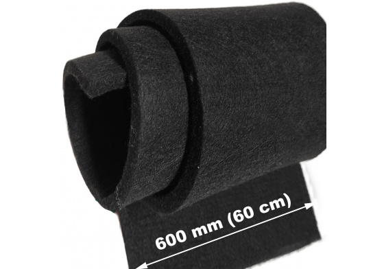 Filc techniczny 10 mm kolor Czarny, szerokość 60 cm