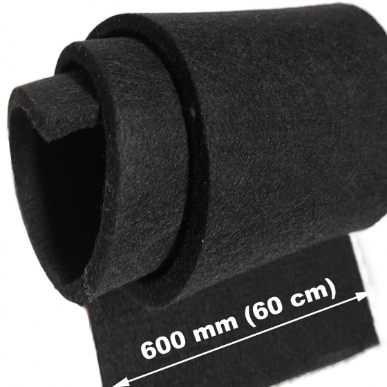Filc techniczny 10 mm kolor Czarny, szerokość 60 cm