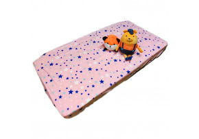 Prześcieradło bawełniane z gumką 60x120cm wzór Kolorowe gwiazdy