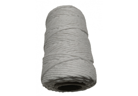 Šňůra pletená bavlněná barva bílá 40 m