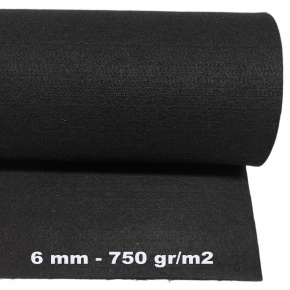Filc techniczny 6 mm kolor Czarny, szerokość 150 cm