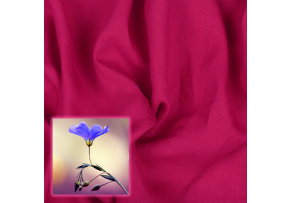 Tkanina lniana naturalna Oskar kolor Fuksija 265 gr