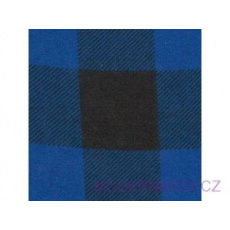 Tkanina flanela czarno-niebieska 4x4 kratka 