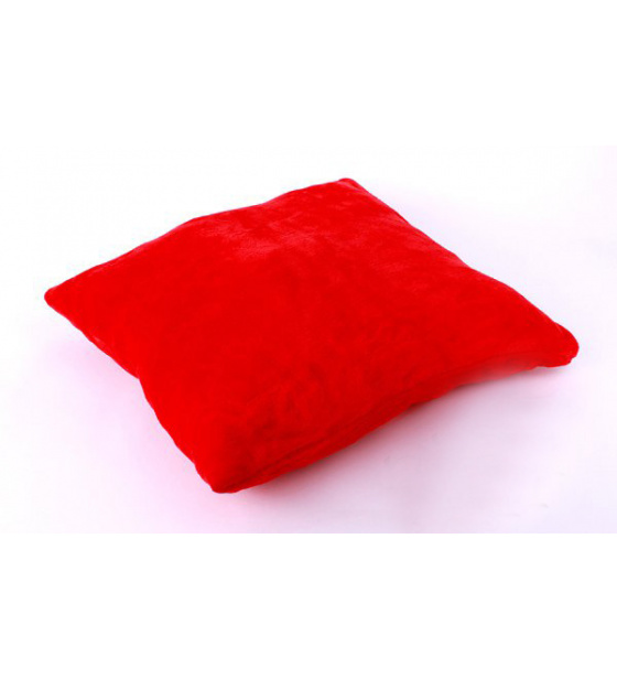 Poszewka na poduszkę z mikropolaru UNI kolor Czerwony, 40x40 cm