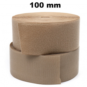 Taśma rzep (komplet) - Beżowy 100 mm x 25 m