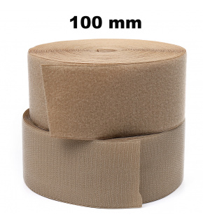 Taśma rzep (komplet) - Beżowy 100 mm x 25 m