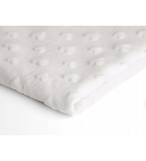 Minky serca kolor Biały