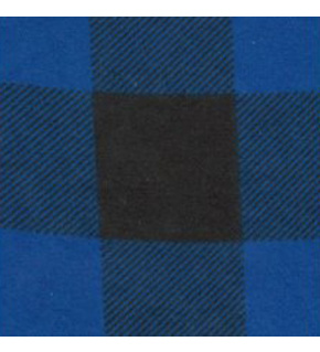 Tkanina flanela czarno-niebieska 4x4 kratka 