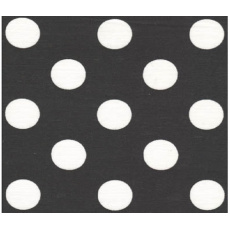22 mm Bavlněná látka puntik velký, ČERNÁ-BÍLÁ, šíře 150 cm 22 mm Bavlněná látka puntik velký, ČERNÁ-BÍLÁ, šíře 150 cm