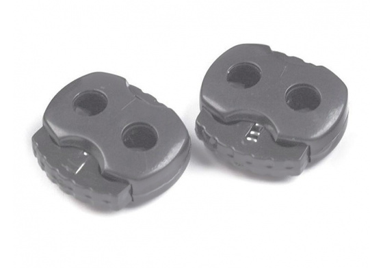 Brzdičky s dvěma dírkami 5 mm barva šedá