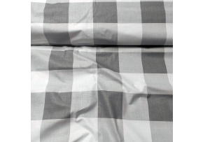 Tkanina bawełniana wzór Kostka szara 8 cm