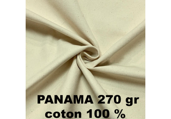 Tkanina bawełniana PANAMA 270 gr/m2, kolor Naturalny (Ecru)