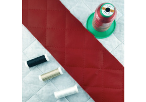 Ekoskóra Pikowana Ultradźwiękowo kolor Czerwony