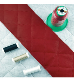 Ekoskóra Pikowana Ultradźwiękowo kolor Czerwony