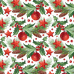 Świąteczna tkanina bawełniana wzór Ozdoby świąteczne na białym tle