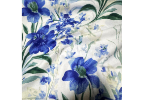 Tkanina bawełniana wzór Kwiaty na Białym 