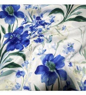 Tkanina bawełniana wzór Kwiaty na Białym 