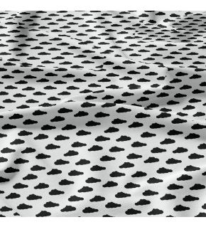 Tkanina bawełniana chmury na białym tle