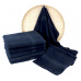 Granatowy ręcznik frotte Darsi - 50x100 cm