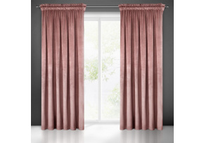 Zasłona welurowa z taśmą klejącą kolor Różowy 140x270cm Zasłona welurowa z taśmą klejącą kolor Różowy 140x270cm