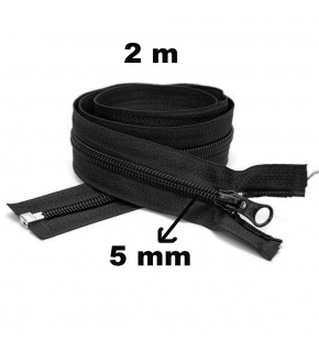 Zamek spiralny Czarny 5 mm (220 cm)