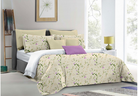 Pościel flanelowa na Zamek, kolor Żółty, 140x200cm 