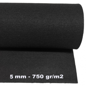 Filc techniczny 5 mm kolor Czarny, szerokość 150 cm