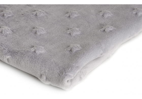 Minky látky mikroplyš hvězdy barva šedá