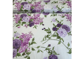 Tkanina bawełniana wzór Kwiaty na Żóltym